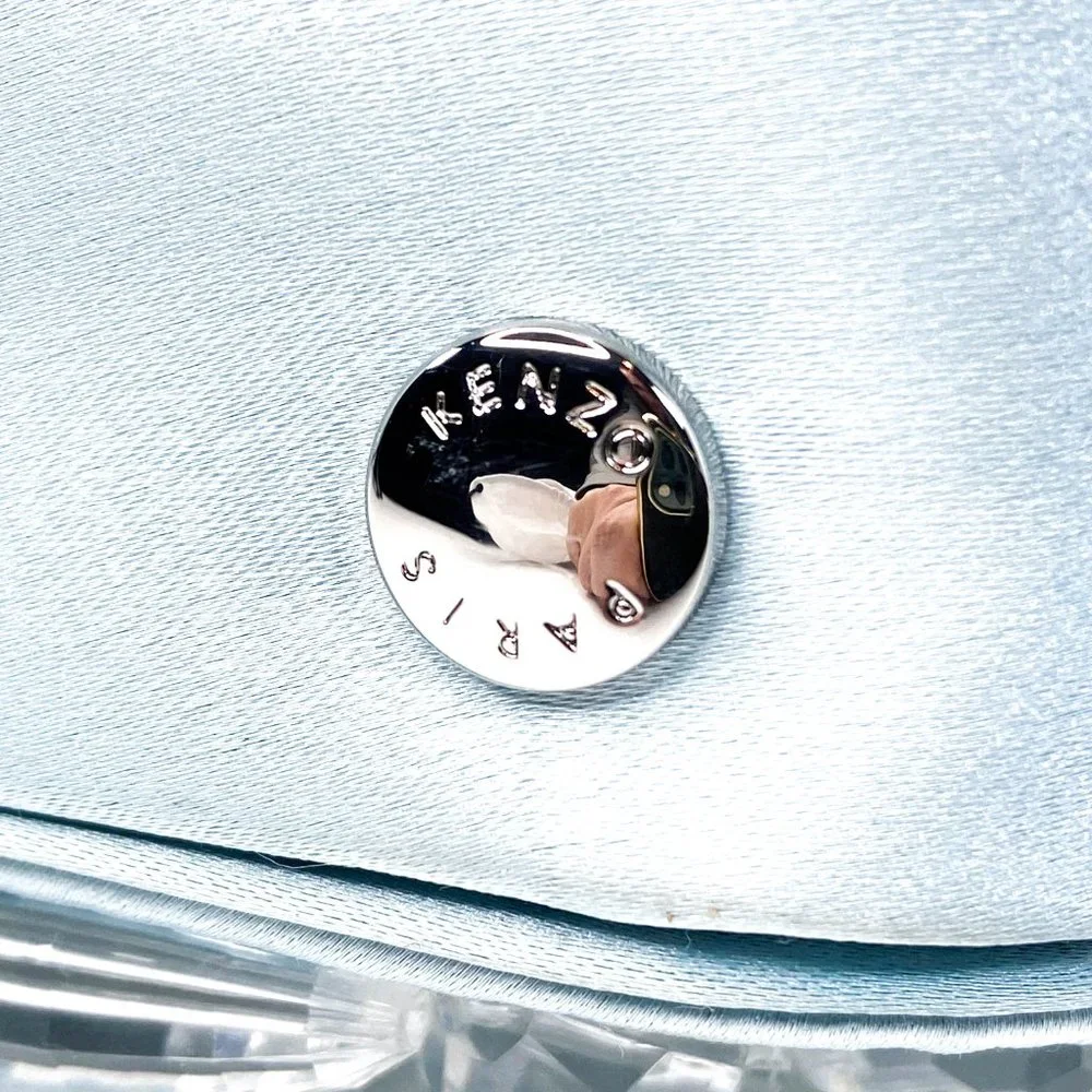 Kenzo Glacier Top Handle Silvertone Logo Bag - Picture 4 of 10